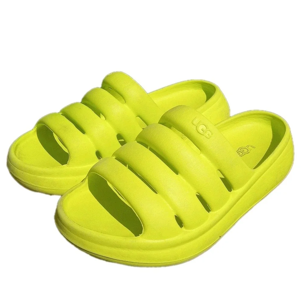 UGG Sandals Kids Youth  Size‎ 3 Sport Yeah Slide Slip-On Shoes Slides Lime Green